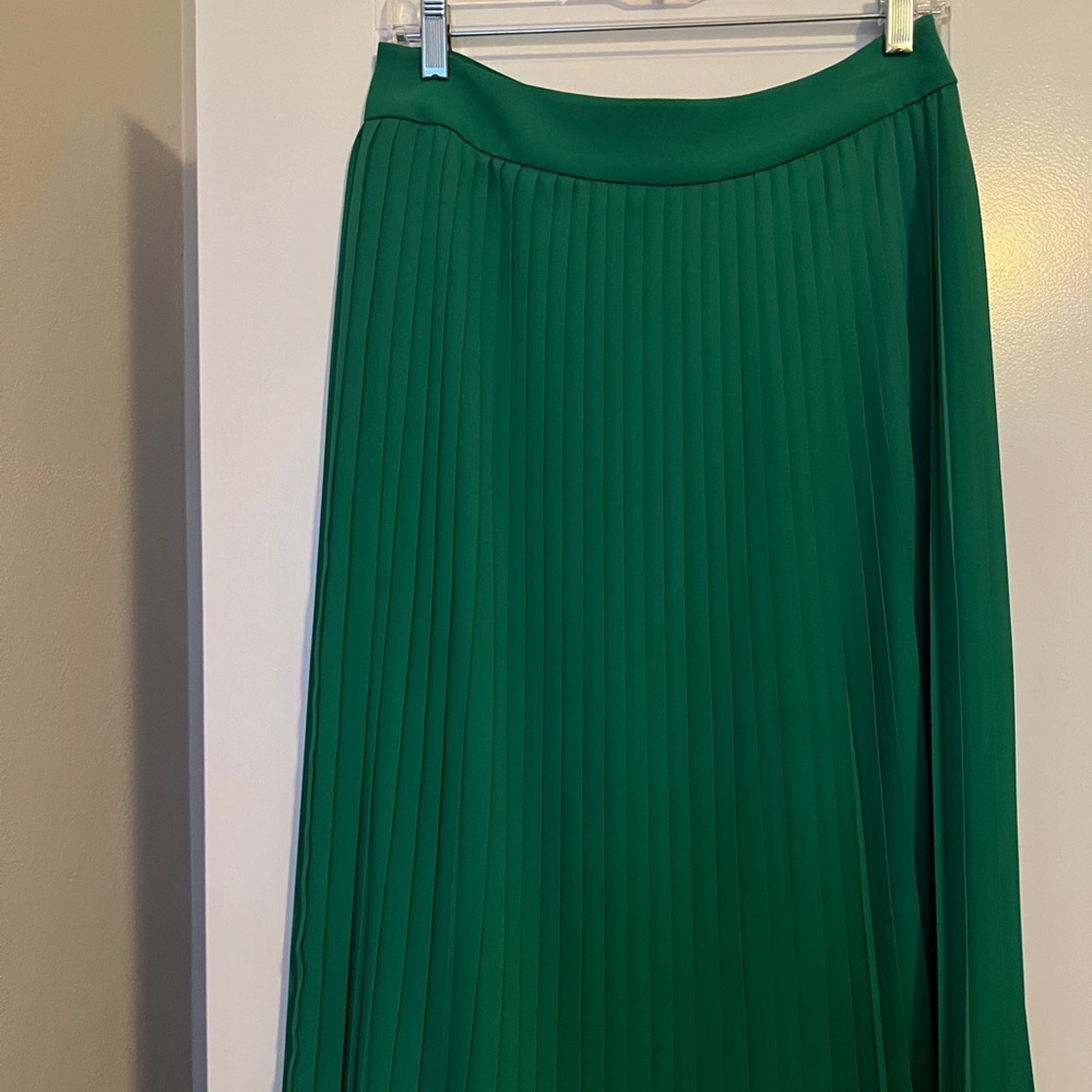 JCREW Pleated Pull-on Midi Skirt